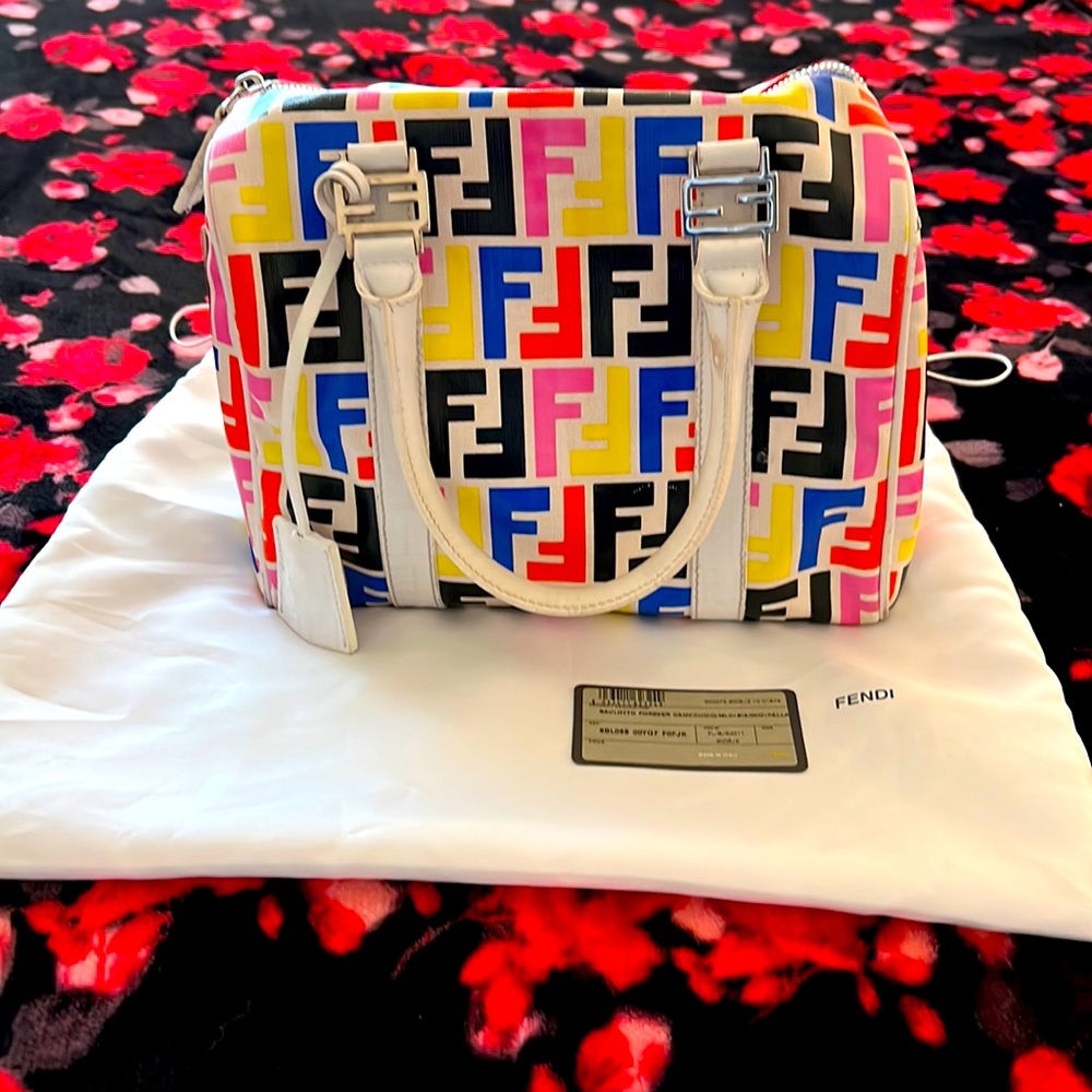 Fendi Multicolor Logo Satchel